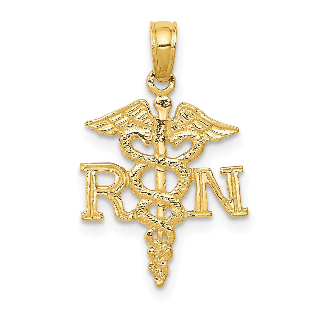 10K RN Caduceus Pendant