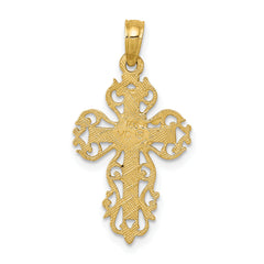 10k Fancy Cross Pendant