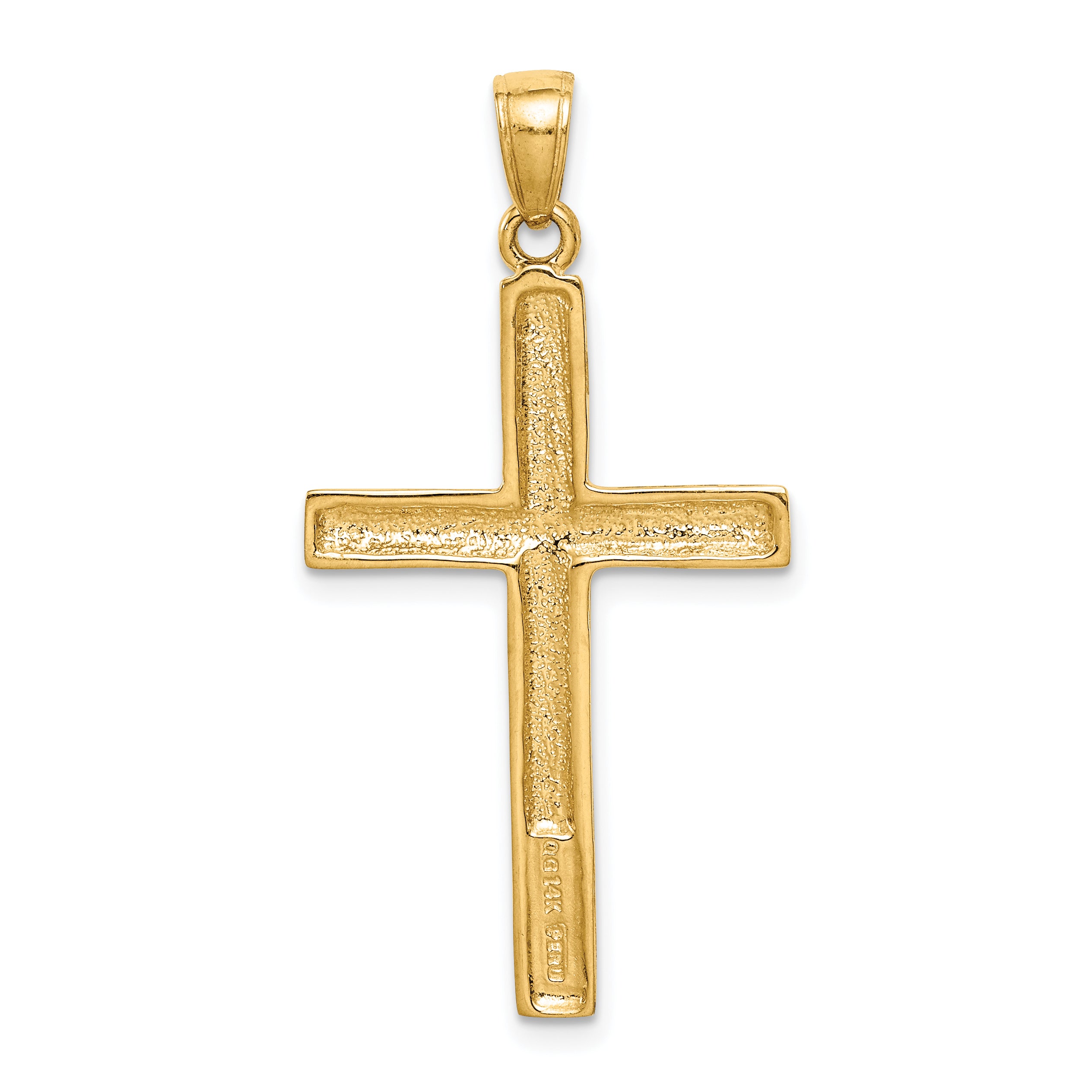 10K Polished Cross Pendant