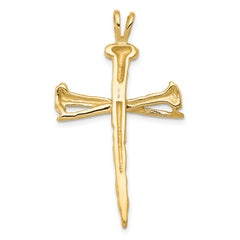 10k Polished Cross Charm