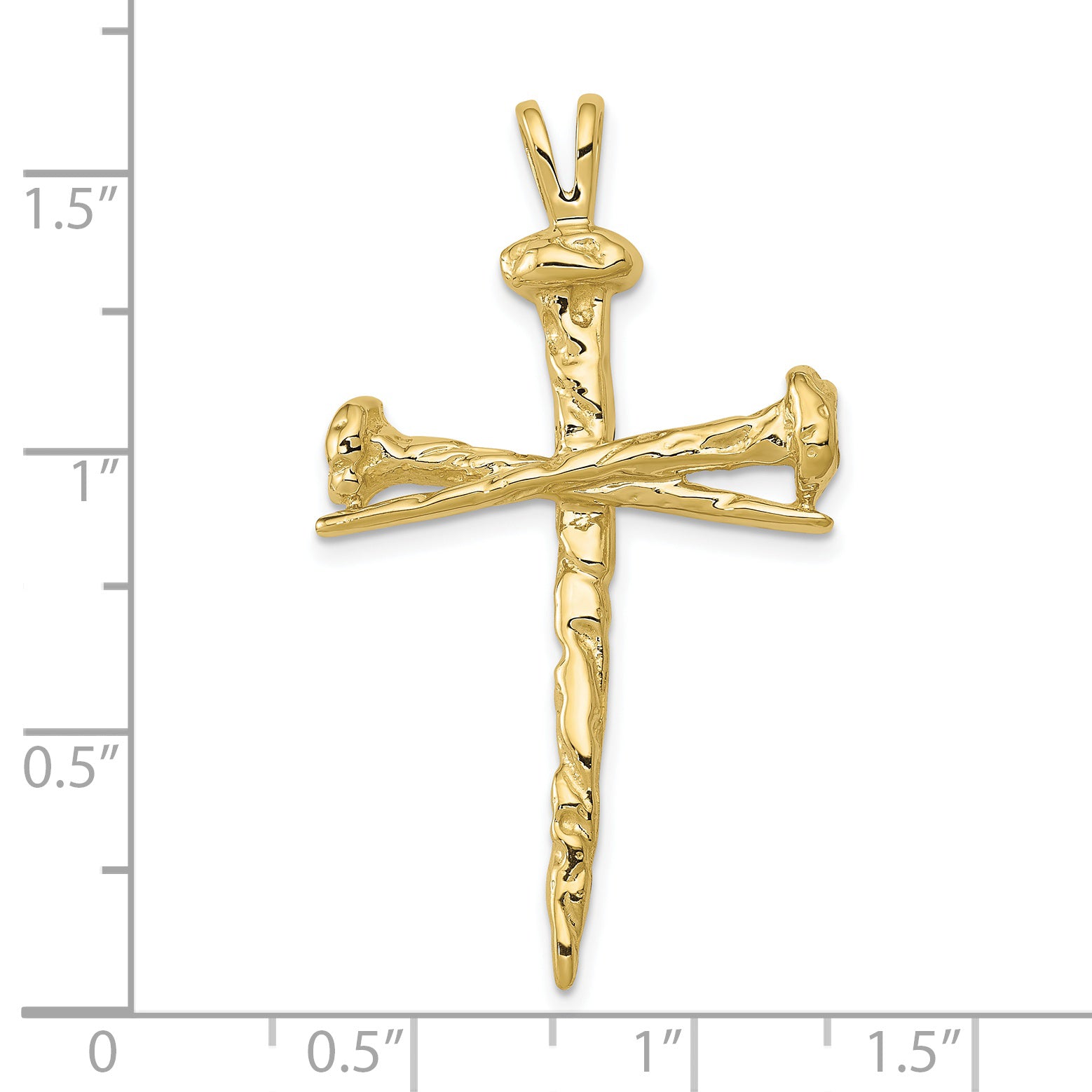 10k Polished Cross Charm