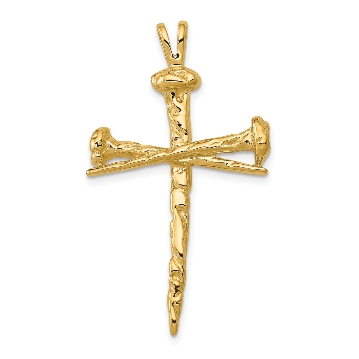 10k Polished Cross Charm