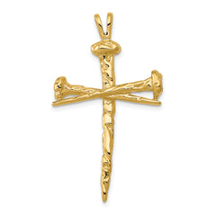 10k Polished Cross Charm