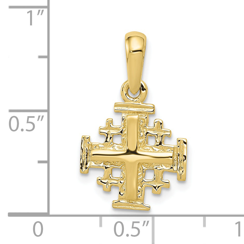 10k Jerusalem Cross Charm