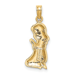 10k Praying Girl Charm