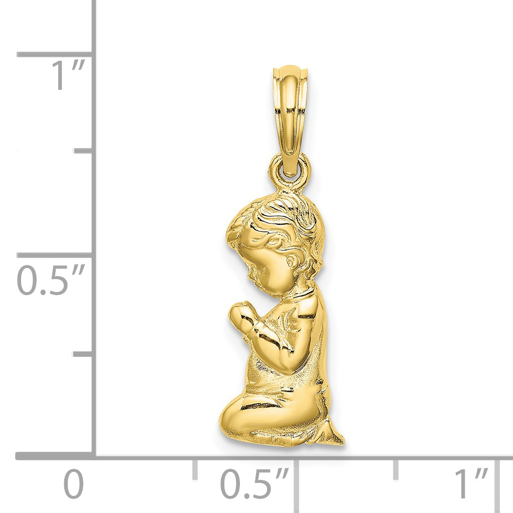 10k Praying Boy Charm