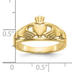 10k Polished Ladies Claddagh Ring