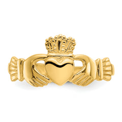 10k Polished Ladies Claddagh Ring