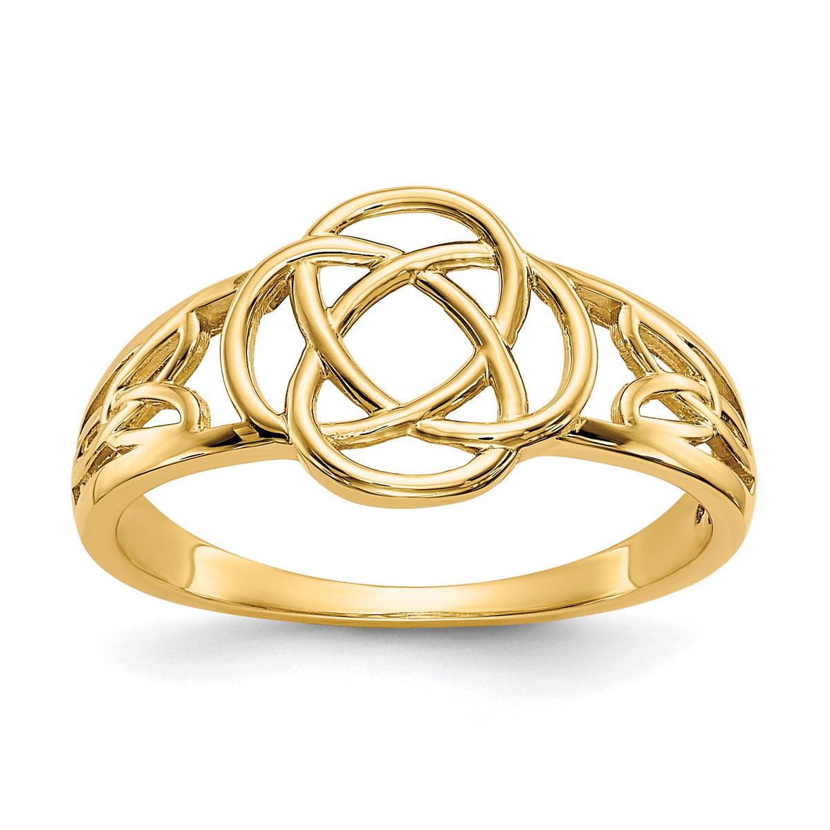 10k Polished Ladies Celtic Knot Ring