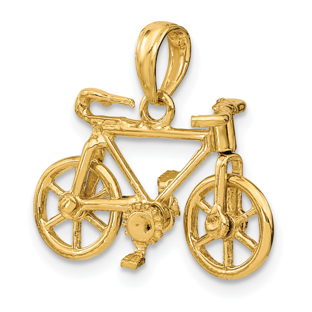 10k 3-D Moveable Bicycle Charm