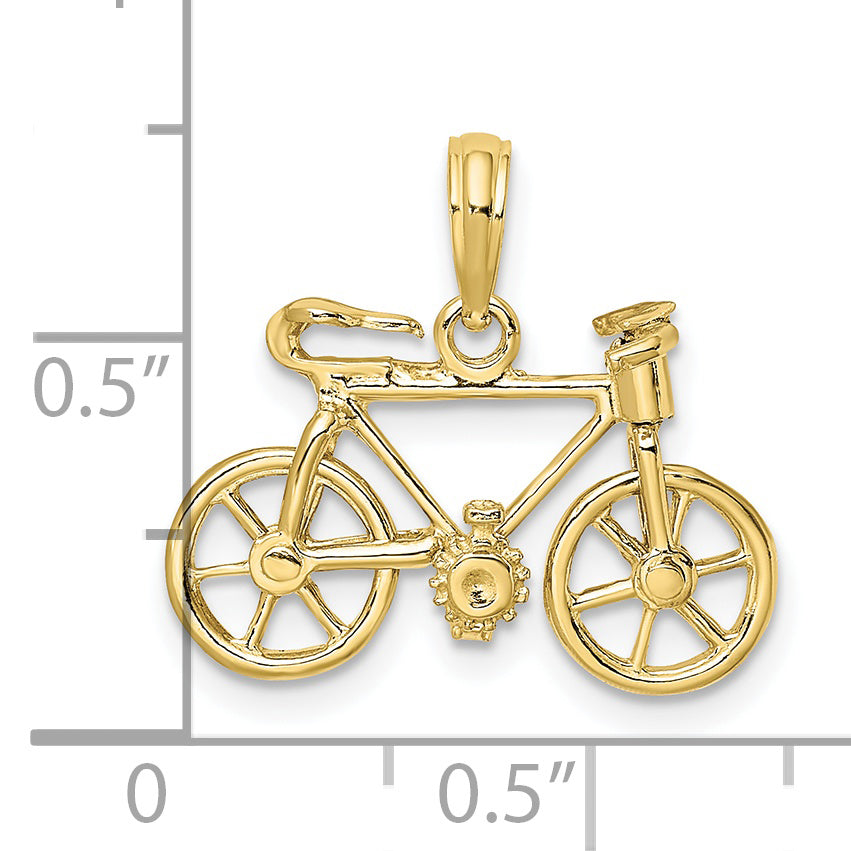 10k 3-D Moveable Bicycle Charm