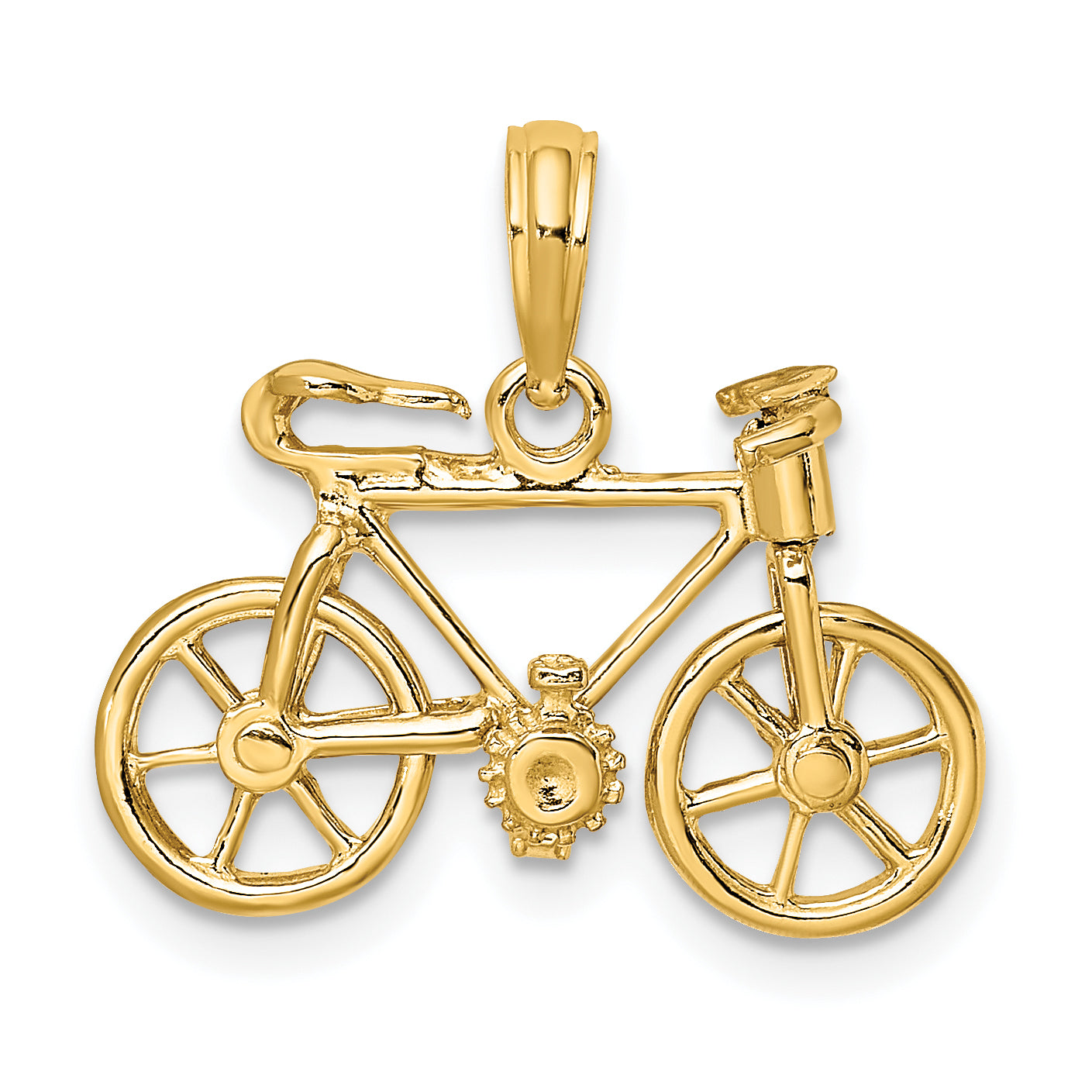 10k 3-D Moveable Bicycle Charm