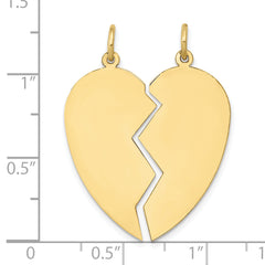 10K 2 piece Heart Charm Set