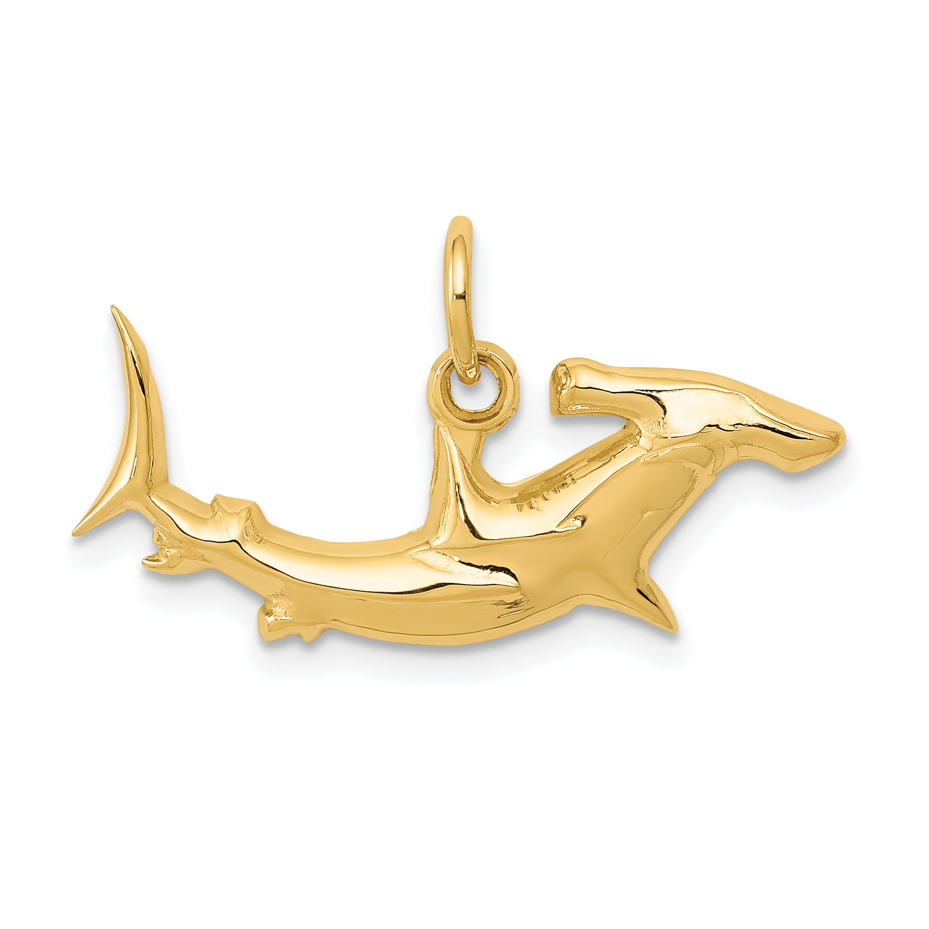 10k Hammerhead Shark Charm