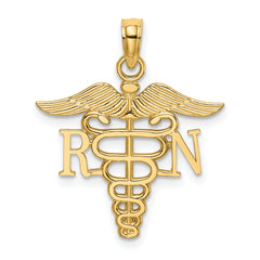 10K RN Caduceus Pendant