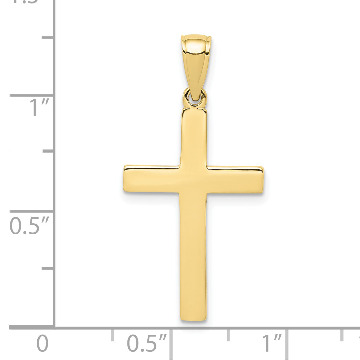 10k Polished Cross Pendant