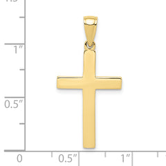 10k Polished Cross Pendant