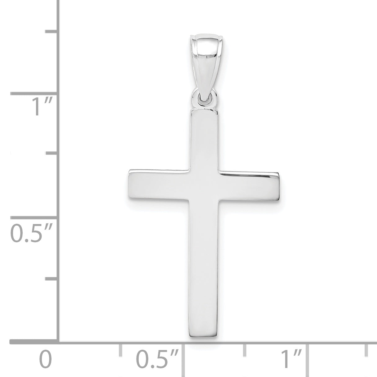 10k White Gold Cross Pendant