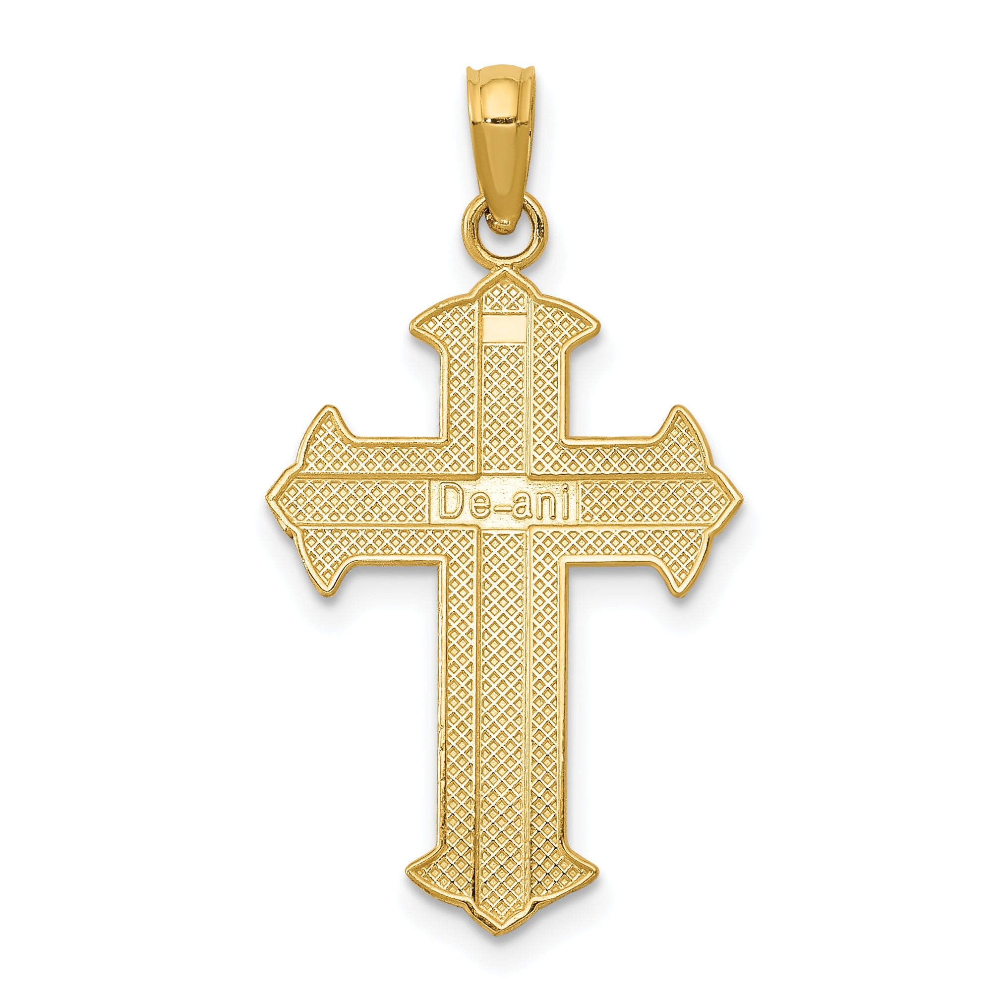 10k Polished Cross Pendant