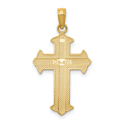 10k Polished Cross Pendant