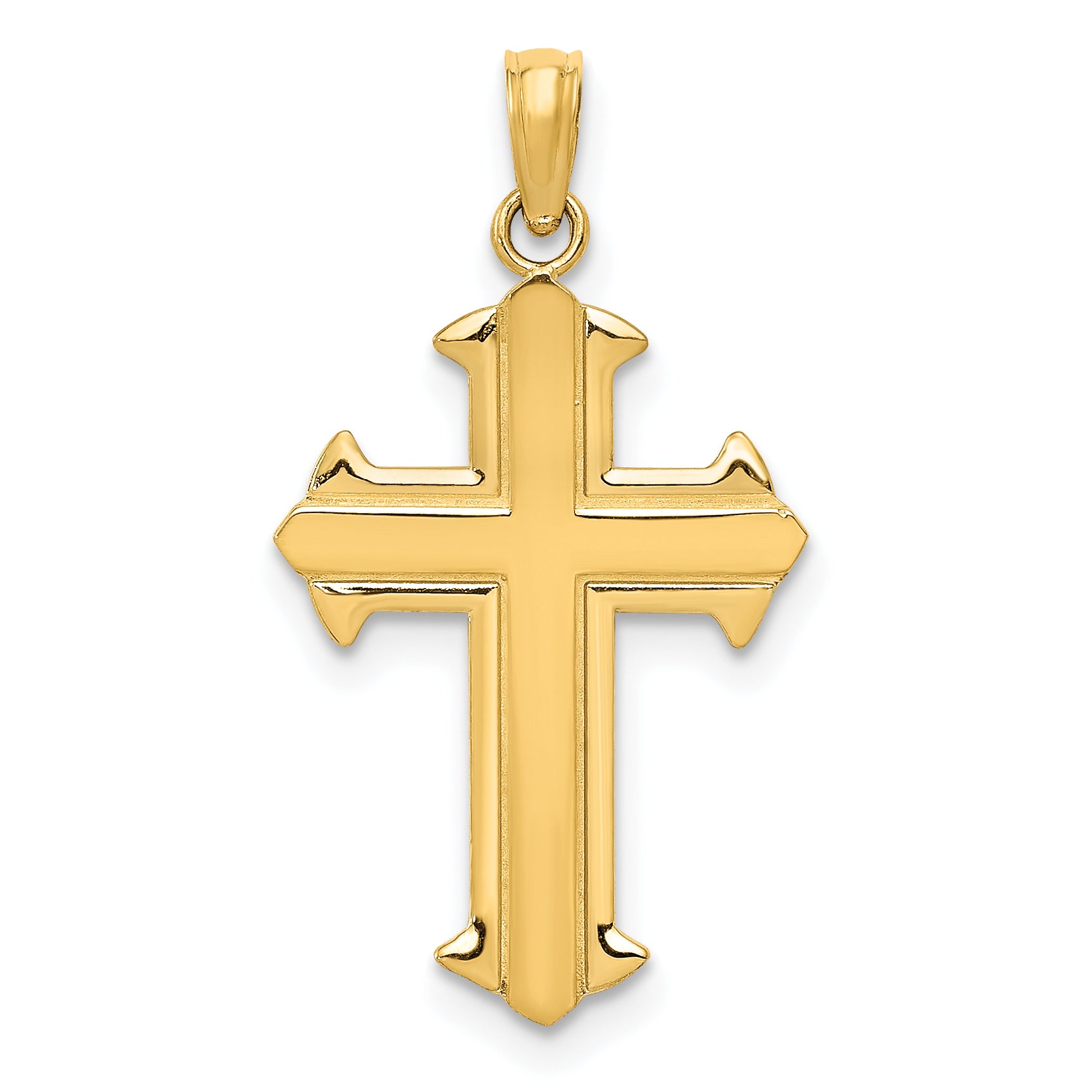 10k Polished Cross Pendant