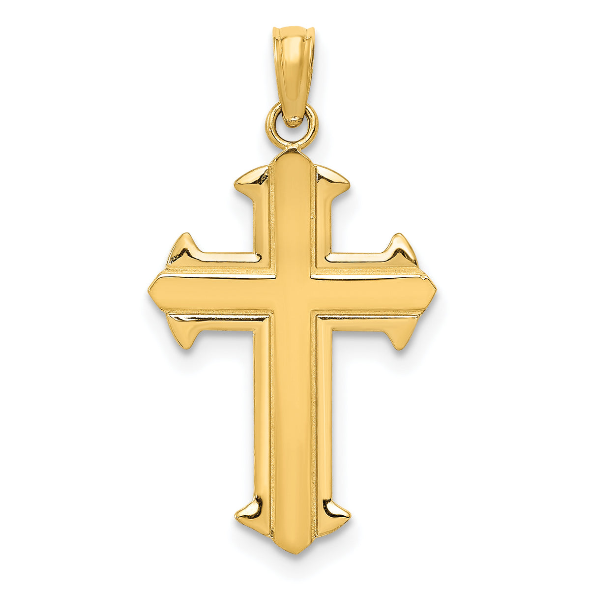 10k Polished Cross Pendant