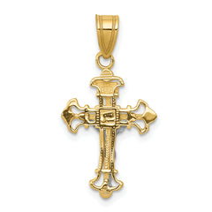 10K Two-tone INRI Crucifix Charm