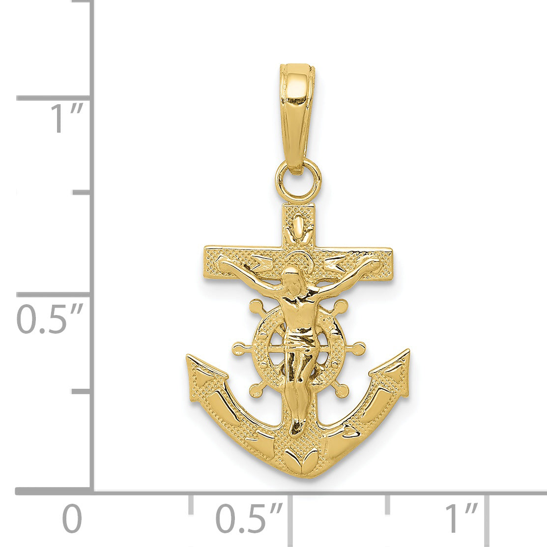 10k Mariners Crucifix Pendant