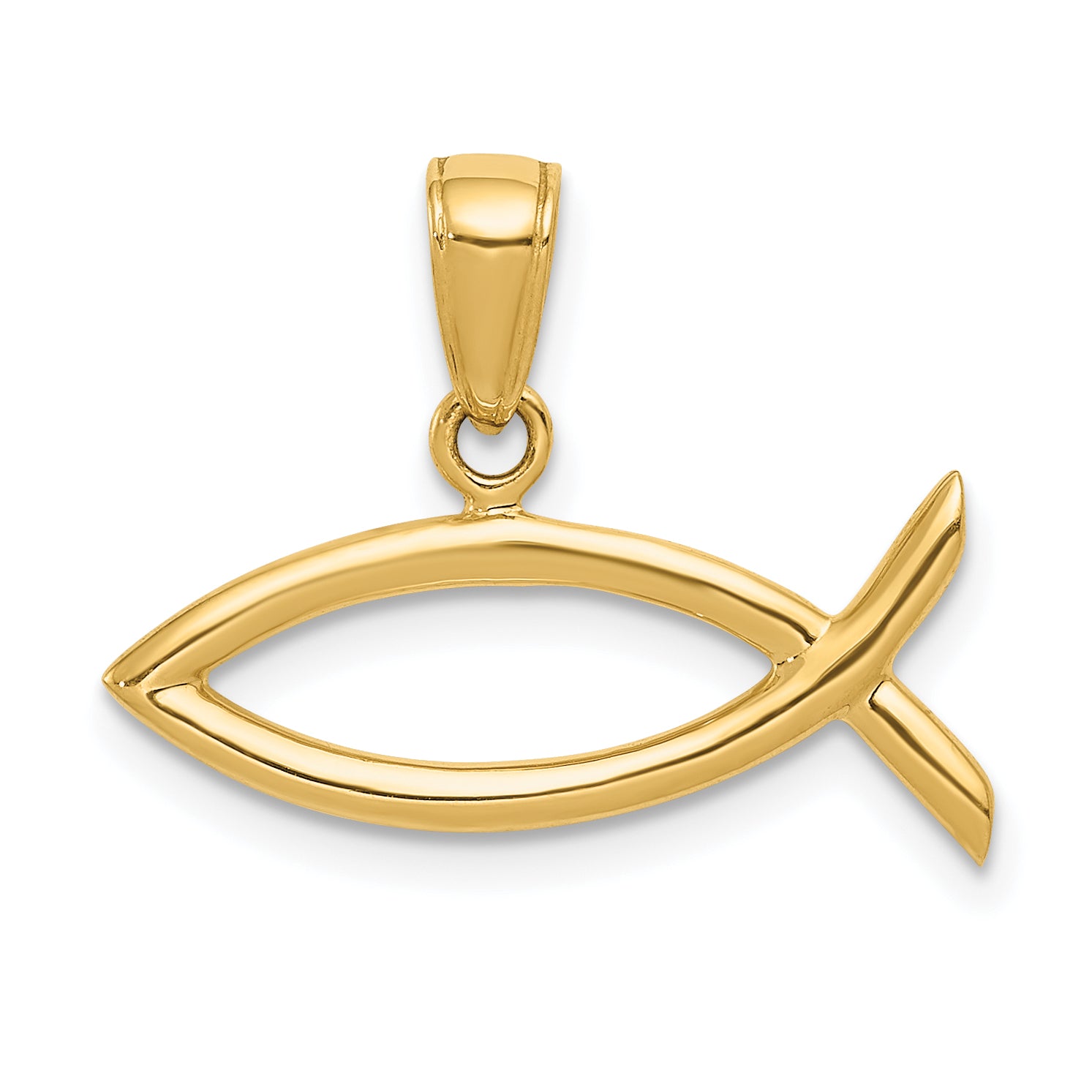 10K Ichthus Fish Pendant