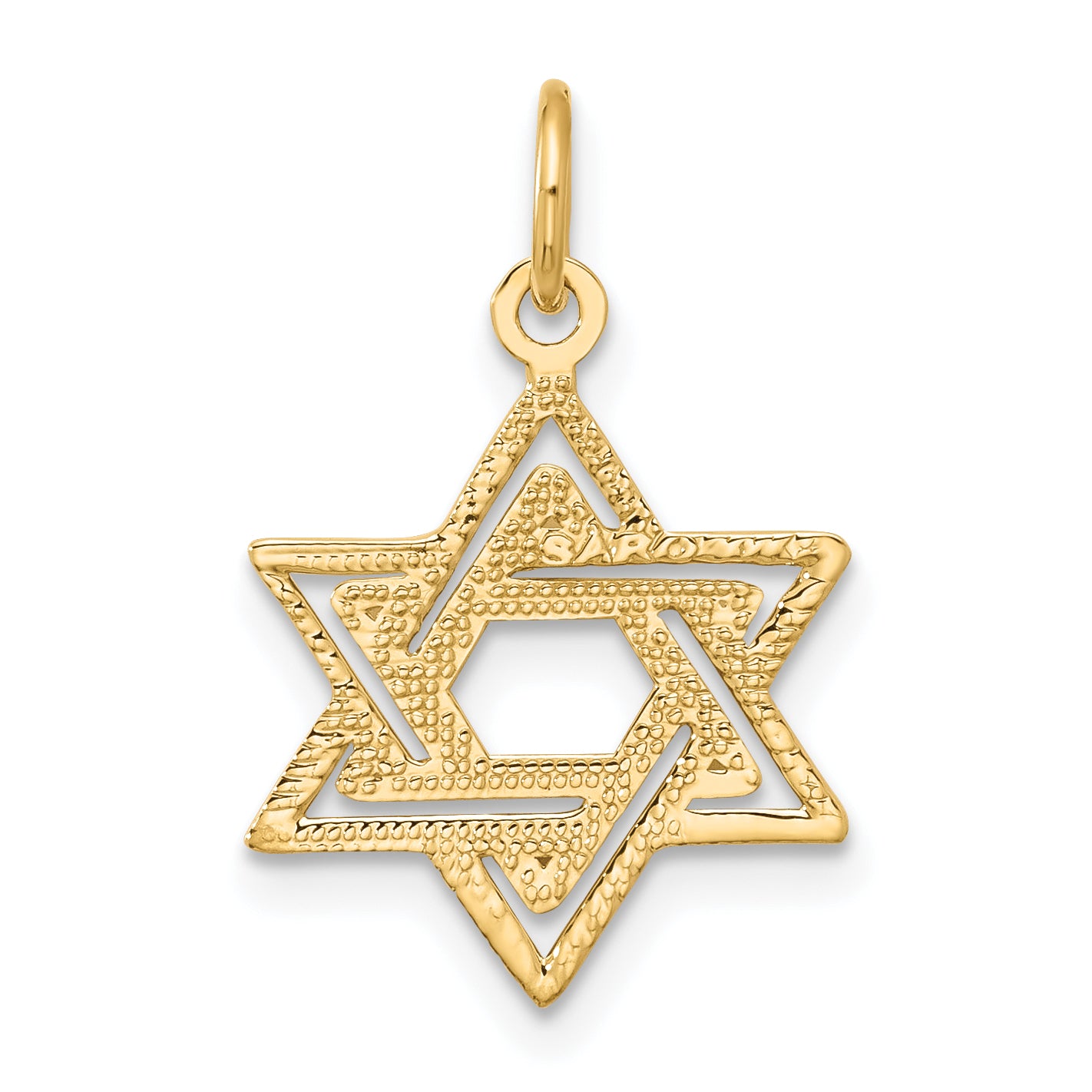 10k Jewish Star Charm