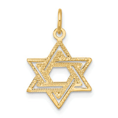 10k Jewish Star Charm