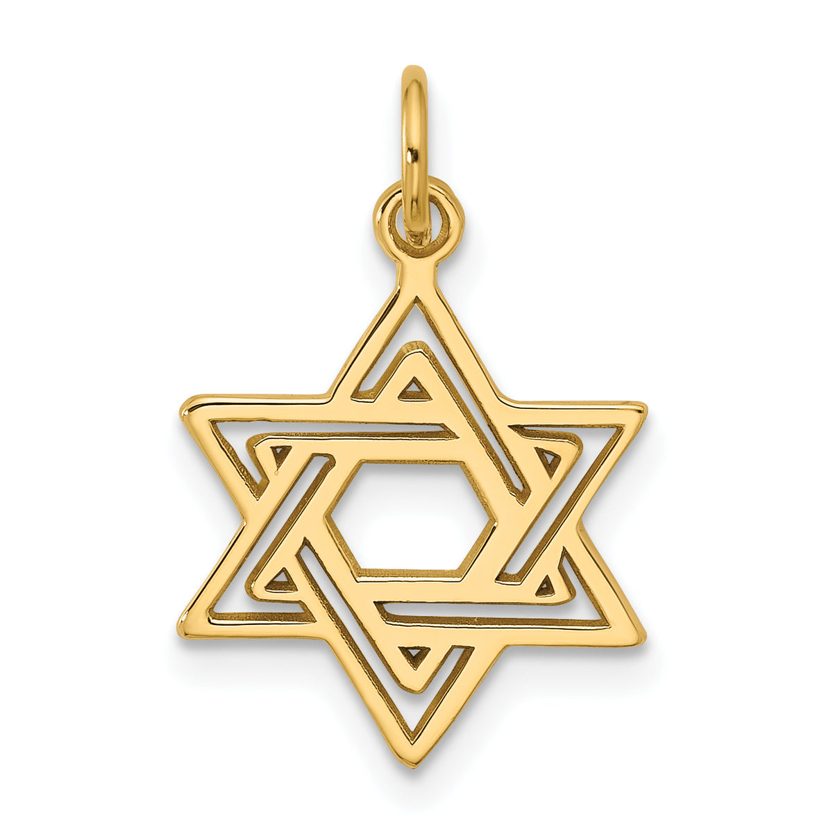 10k Jewish Star Charm