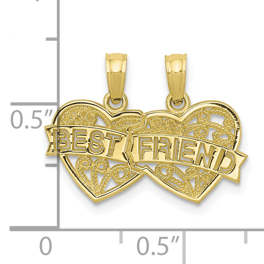 10K BEST FRIEND 2 Piece Break-A-Part Charm