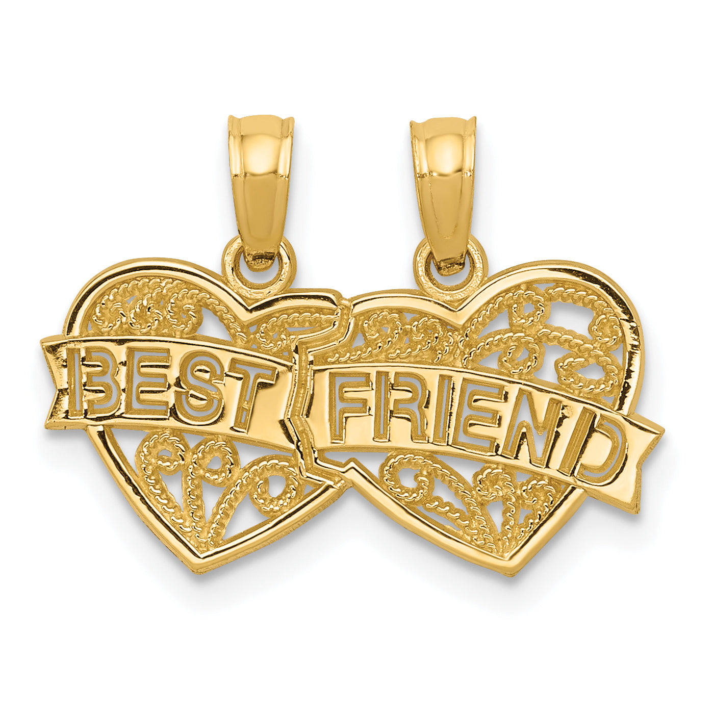 10K BEST FRIEND 2 Piece Break-A-Part Charm