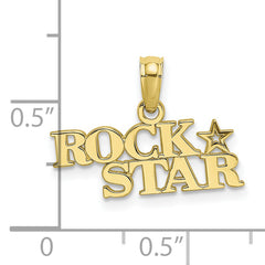 10K Polished ROCK STAR Charm