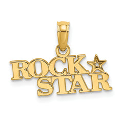 10K Polished ROCK STAR Charm