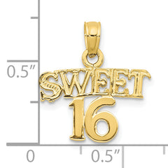 10K SWEET 16 Pendant