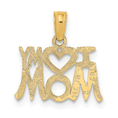 10K I HEART MY MOM Pendant