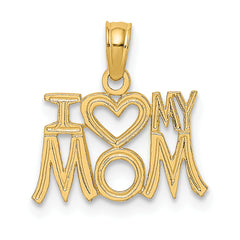 10K I HEART MY MOM Pendant