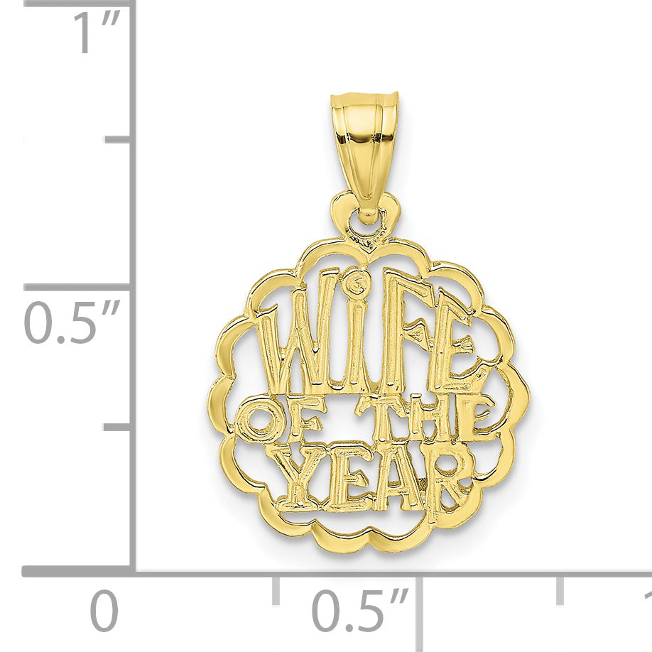 10K WIFE OF THE YEAR Pendant