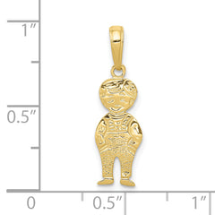 10K Boy with Hands in Pocket Pendant