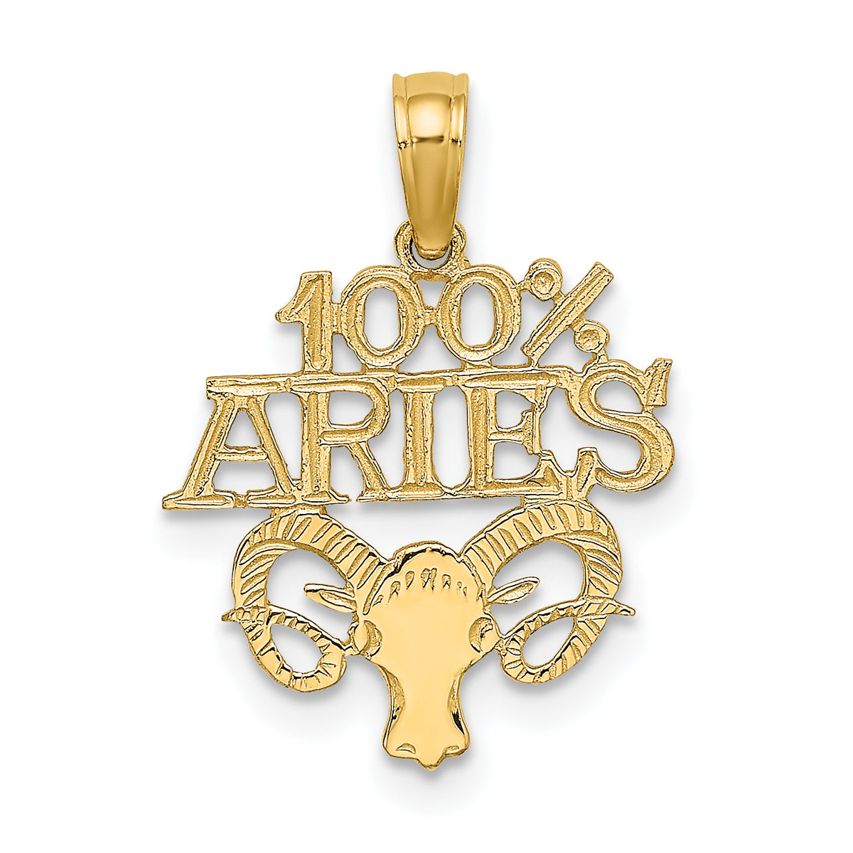 10K 100% ARIES Zodiac Charm