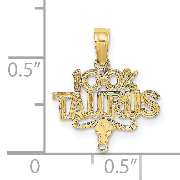 10K 100% TAURUS Zodiac Charm