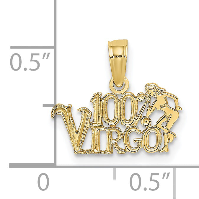 10K 100% VIRGO Zodiac Charm