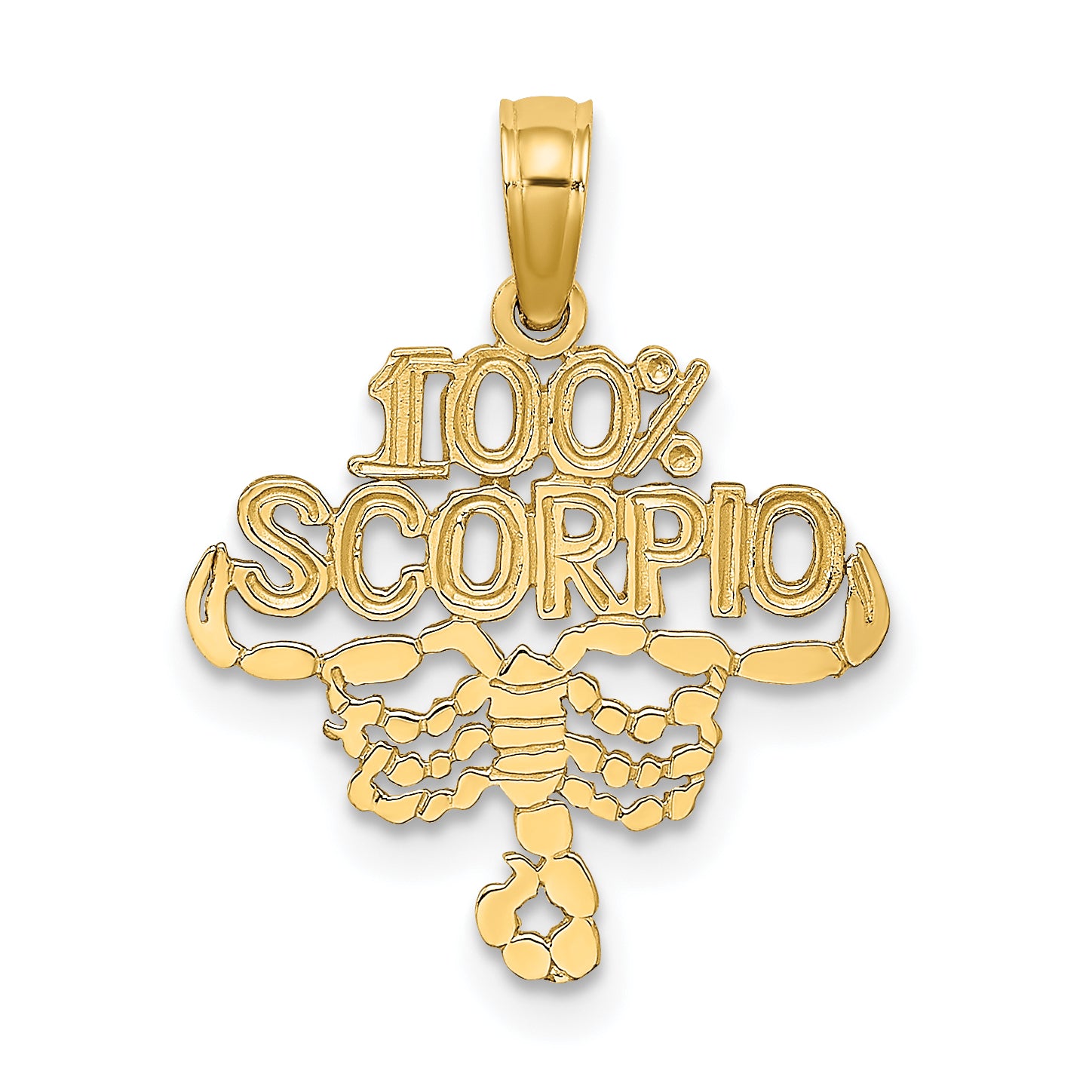 10K 100% SCORPIO Zodiac Charm