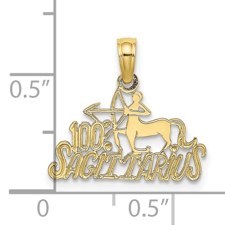 10K 100% SAGITTARIUS Zodiac Charm