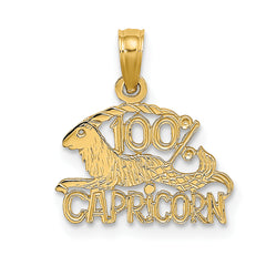 10K 100% CAPRICORN Zodiac Charm