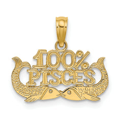 10K 100% PISCES Zodiac Charm