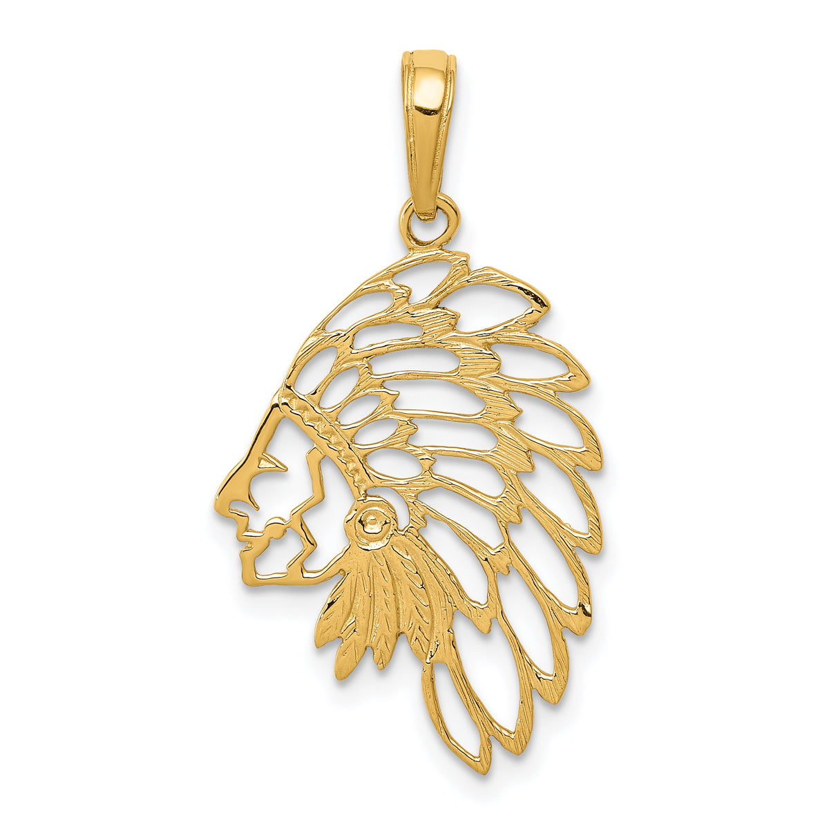 10k Headdress Profile Pendant