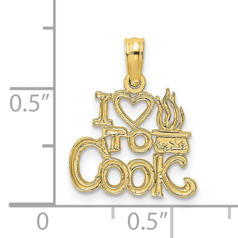 10K I HEART TO COOK Charm